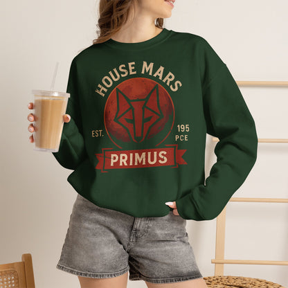 House Mars Primus Sweatshirt | Red Rising Inspired Crewneck | Howler Fan Gift | Sci-Fi Book Lover Sweatshirt | Mars Society Pullover