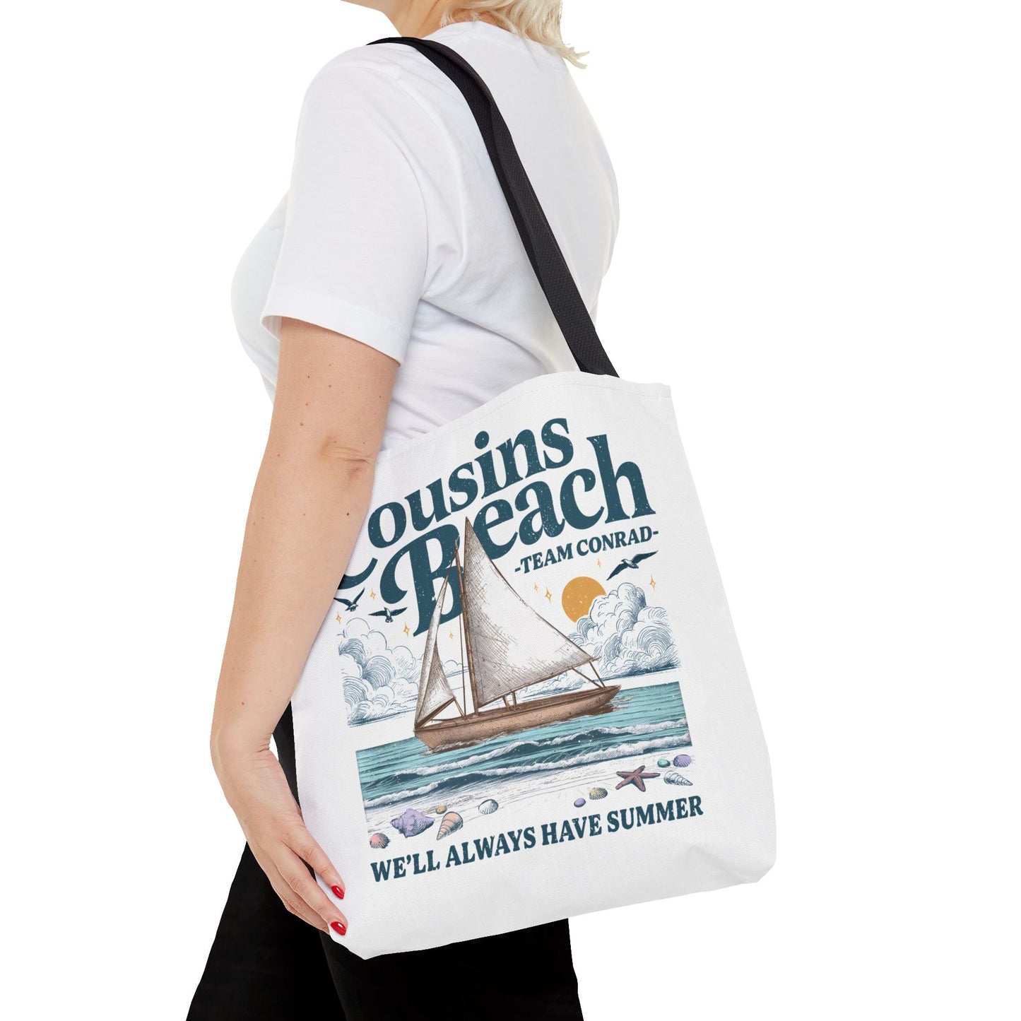 Summer I Turned Pretty | Cousins Beach Tote Bag | Team Conrad | Always Have Summer Sailboat Design