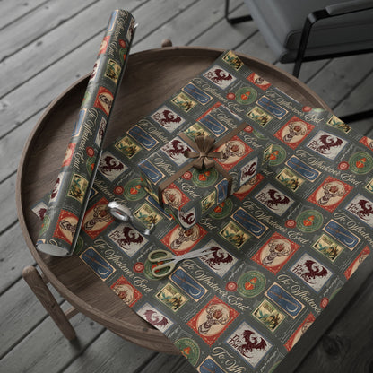 Throne of Glass Wrapping Paper | To Whatever End, Firehart | Fantasy Bookish Gift Wrap | Sarah J Maas Inspired