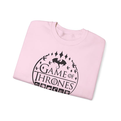 Game of Thrones Inspired Sweatshirt | Westeros Fantasy Crewneck | Dragon & Iron Throne Fan Gift | Unisex Cozy Bookish Sweatshirt