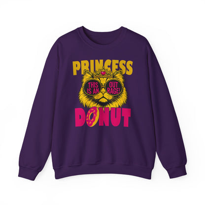 Princess Donut "This Is an Outrage!" Sweatshirt | Dungeon Crawler Carl Inspired Crewneck | Princess Donut Fan Gift | Funny Cat Sweatshirt