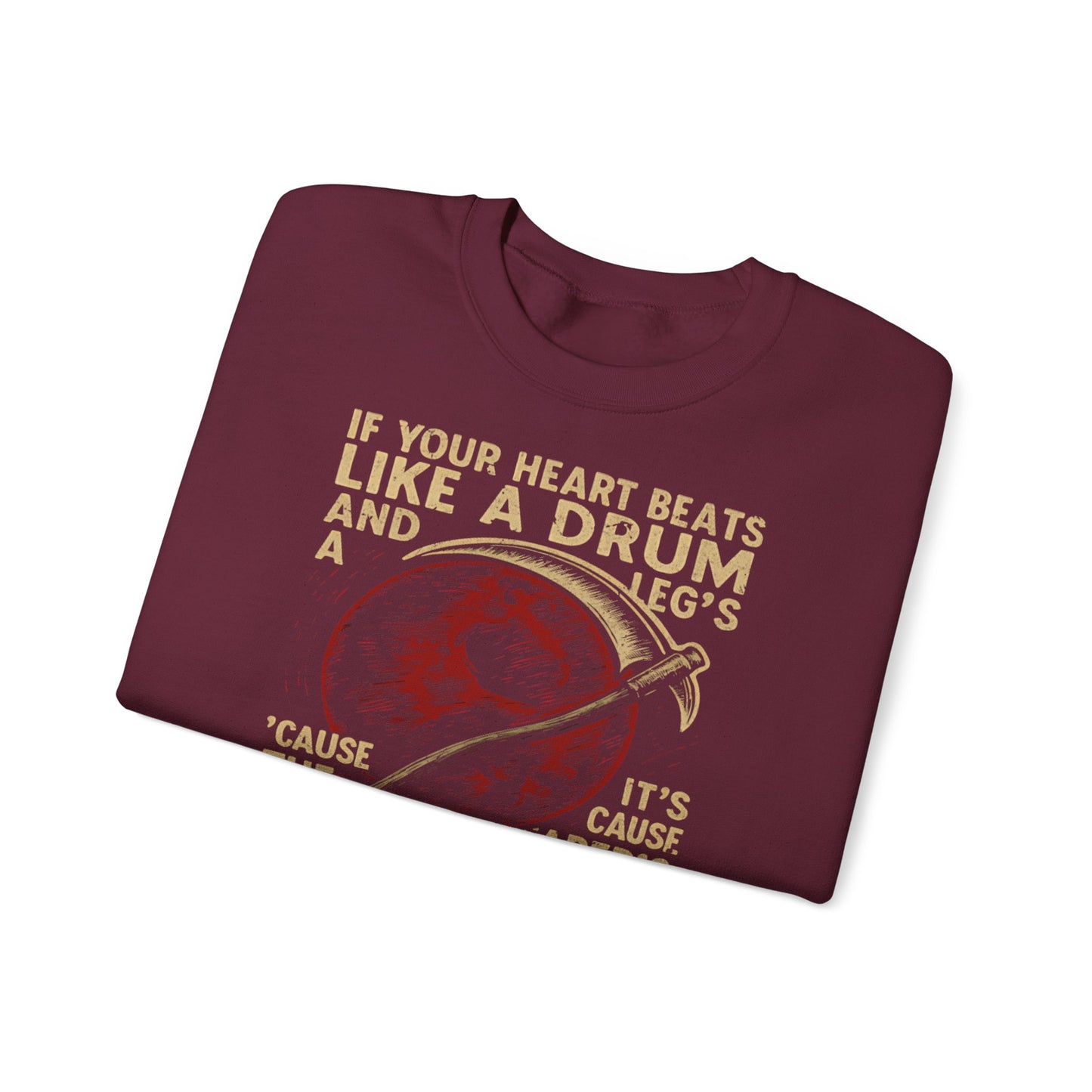 Red Rising "If Your Heart Beats Like a Drum" Sweatshirt | Reaper Quote Crewneck | Sci-Fi Fantasy Book Lover Gift | Howler Inspired Pullover