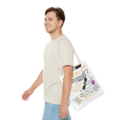 Fourth Wing Quote Tote Bag | Basgiath, Dragons & Violet Romance Design
