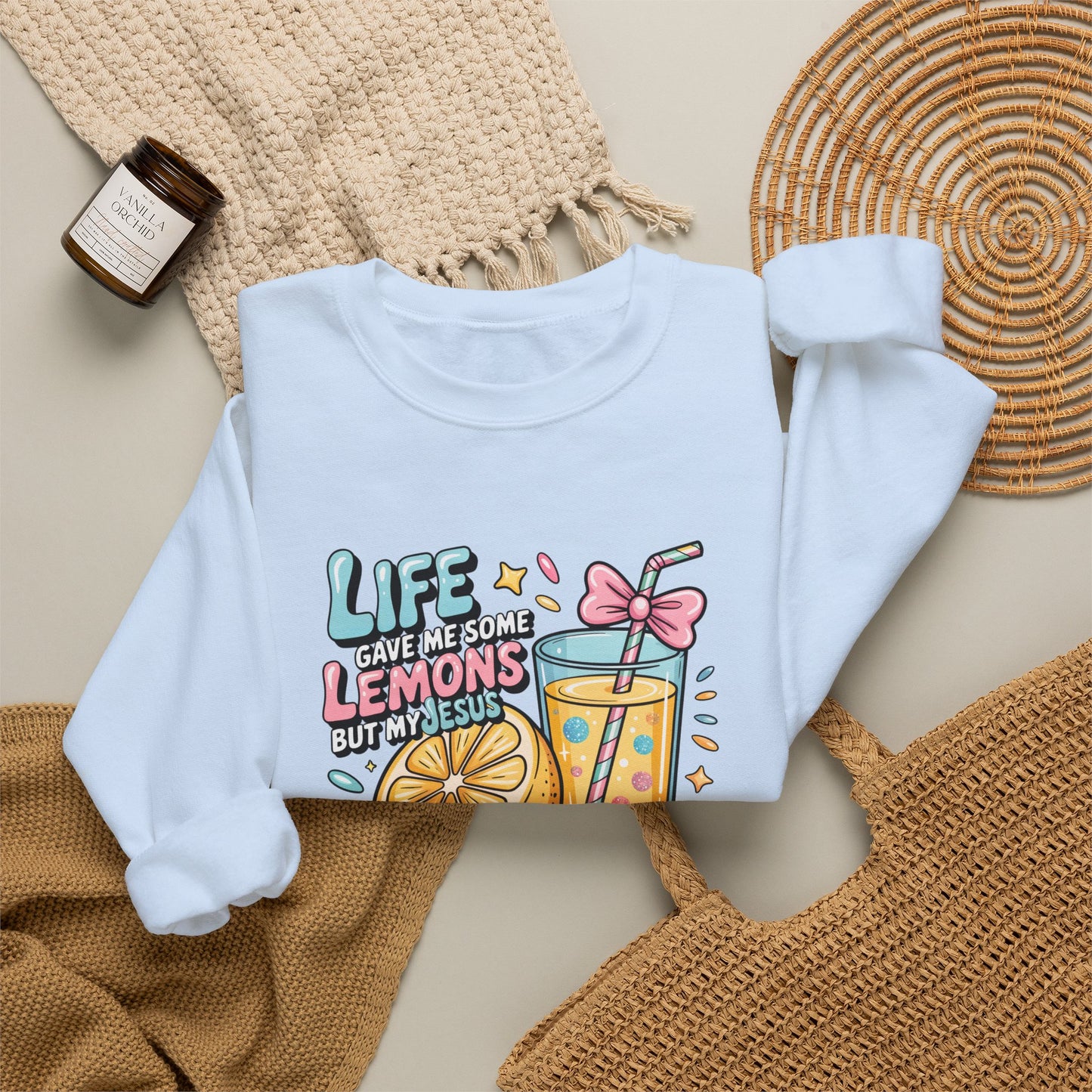 Life Gave Me Lemons But My Jesus He Be Makin' Lemonade Sweatshirt | Christian Sweatshirt | Forrest Frank Inspired Crewneck | Faith Graphic Pullover | Cute Christian Gift