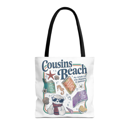 The Summer I Turned Pretty Cousins Beach Tote Bag | Junior Mint Teddy Bear | Bookish Summer Romance Tote