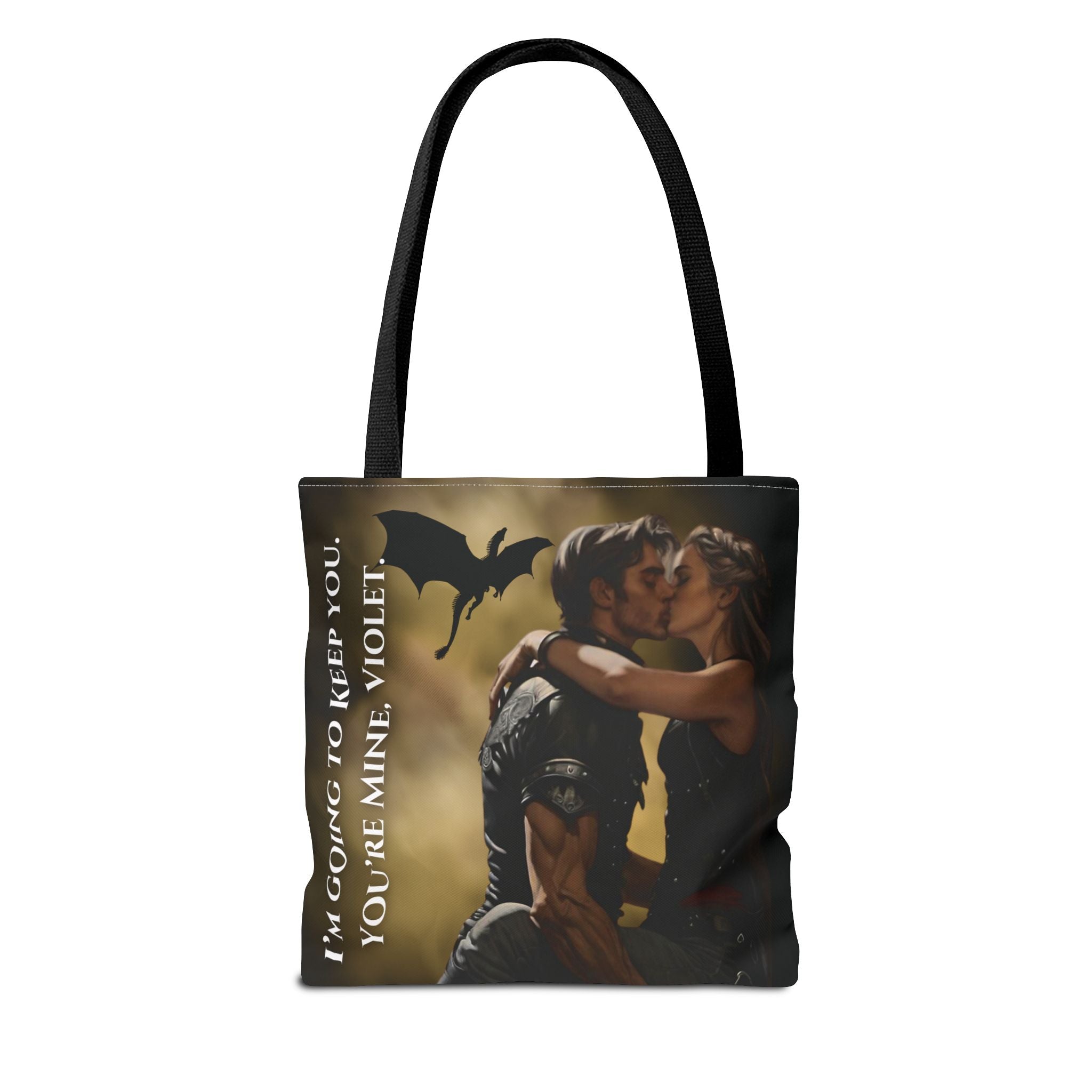 Violet & Xaden Fourth Wing Tote | Fantasy Romance Dragon Quote Bag