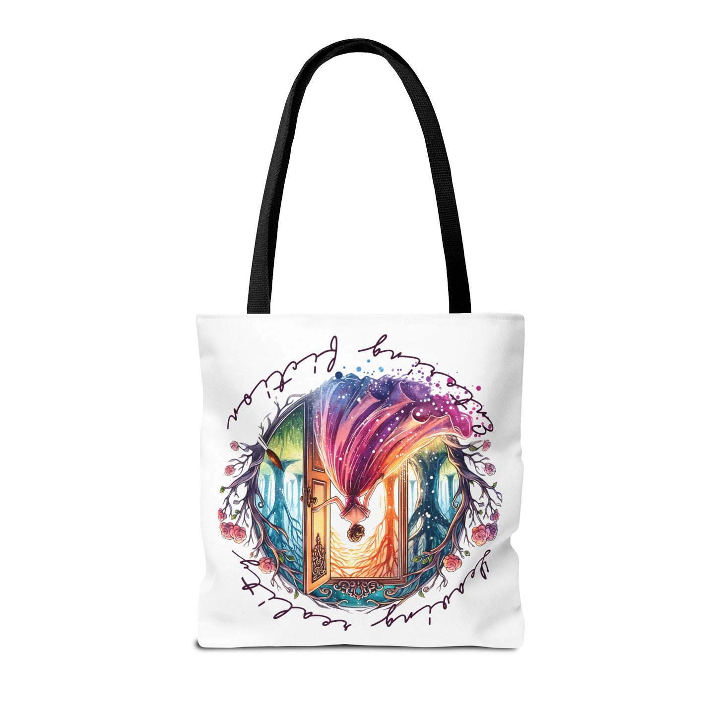 Leaving Reality Entering Fiction Fantasy Book Tote Bag