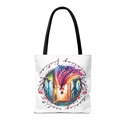 Leaving Reality Entering Fiction Fantasy Book Tote Bag