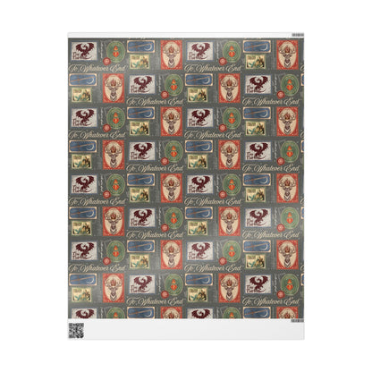 Throne of Glass Wrapping Paper | To Whatever End, Firehart | Fantasy Bookish Gift Wrap | Sarah J Maas Inspired