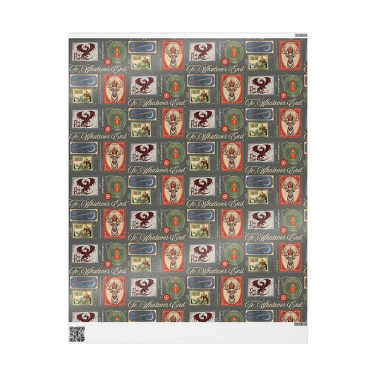 Throne of Glass Wrapping Paper | To Whatever End, Firehart | Fantasy Bookish Gift Wrap | Sarah J Maas Inspired