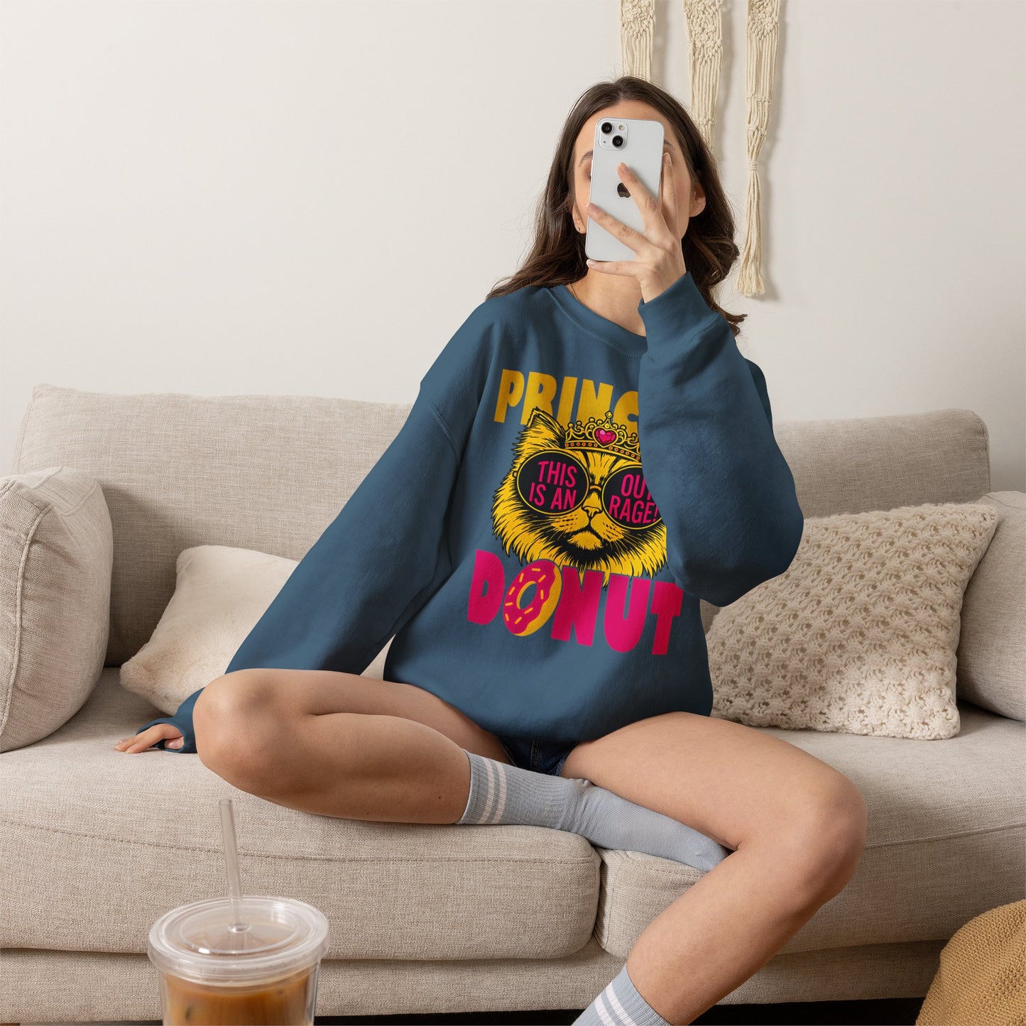 Princess Donut "This Is an Outrage!" Sweatshirt | Dungeon Crawler Carl Inspired Crewneck | Princess Donut Fan Gift | Funny Cat Sweatshirt