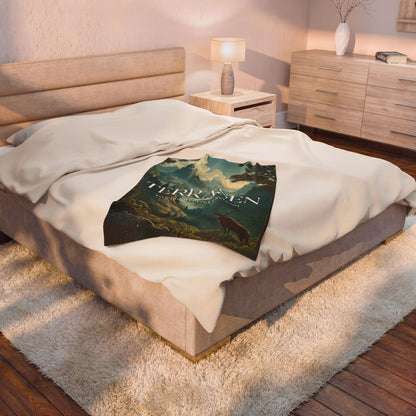 Terrasen Throne of Glass Blanket | To Whatever End Fireheart Quote Cozy Fantasy Throw