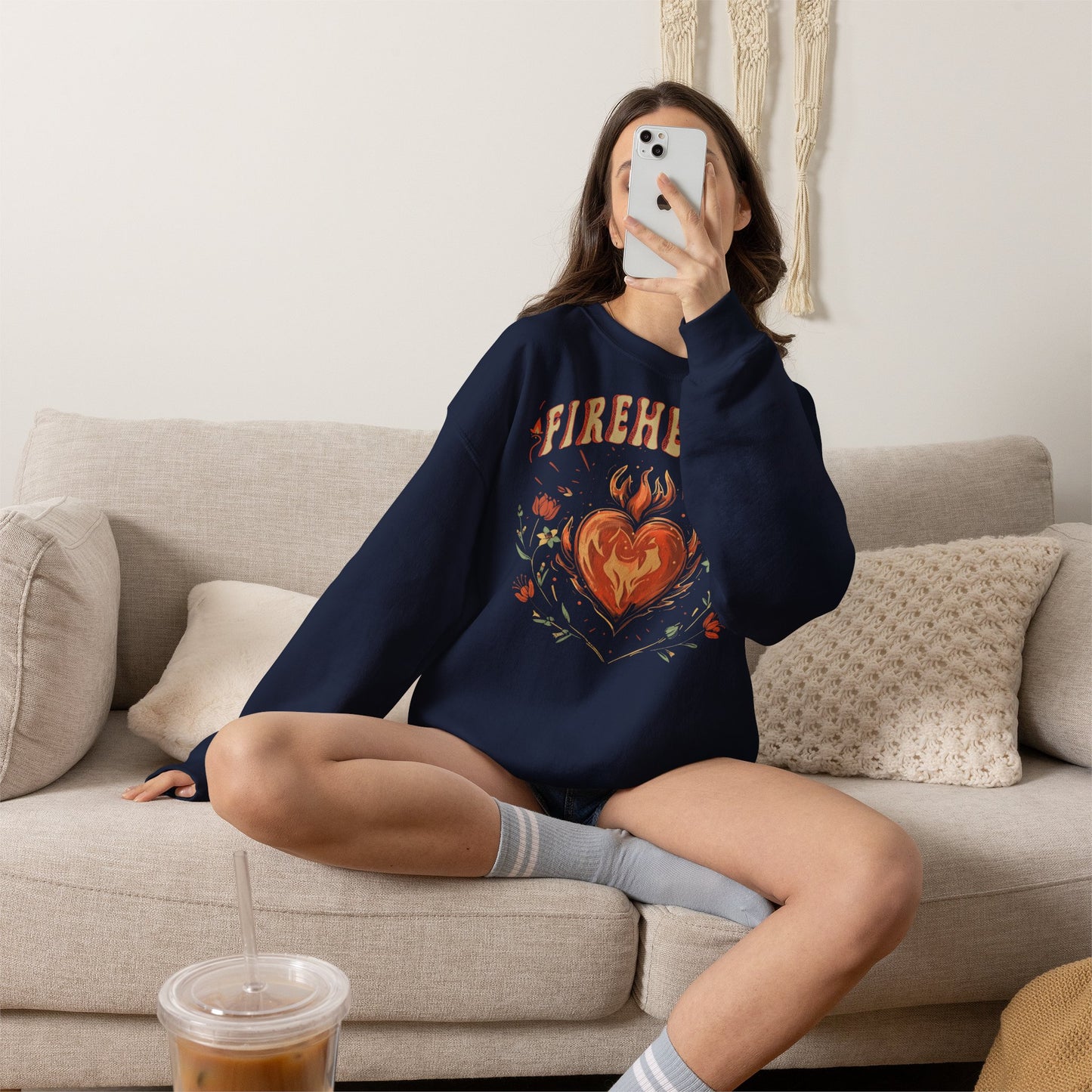 Fireheart Sweatshirt | Throne of Glass Inspired Crewneck | Fantasy Bookish Gift | Romantasy Reader Sweatshirt