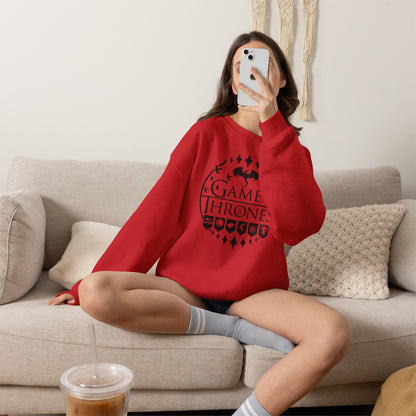 Game of Thrones Inspired Sweatshirt | Westeros Fantasy Crewneck | Dragon & Iron Throne Fan Gift | Unisex Cozy Bookish Sweatshirt