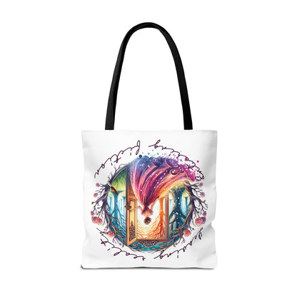 Leaving Reality Entering Fiction Fantasy Book Tote Bag