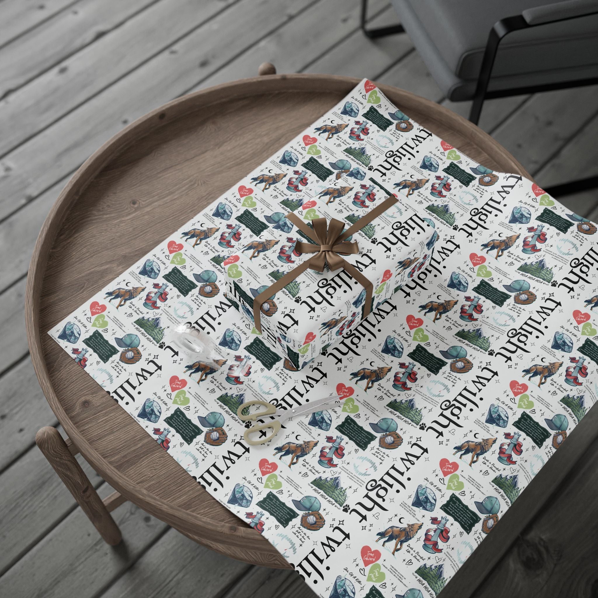 Twilight-Themed Wrapping Paper - Eco-Friendly Gift Wrap, Holiday Packaging, Art Print Gift Wrap, Birthday Wrap, Cute Gift Supplies