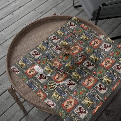 Throne of Glass Wrapping Paper | To Whatever End, Firehart | Fantasy Bookish Gift Wrap | Sarah J Maas Inspired
