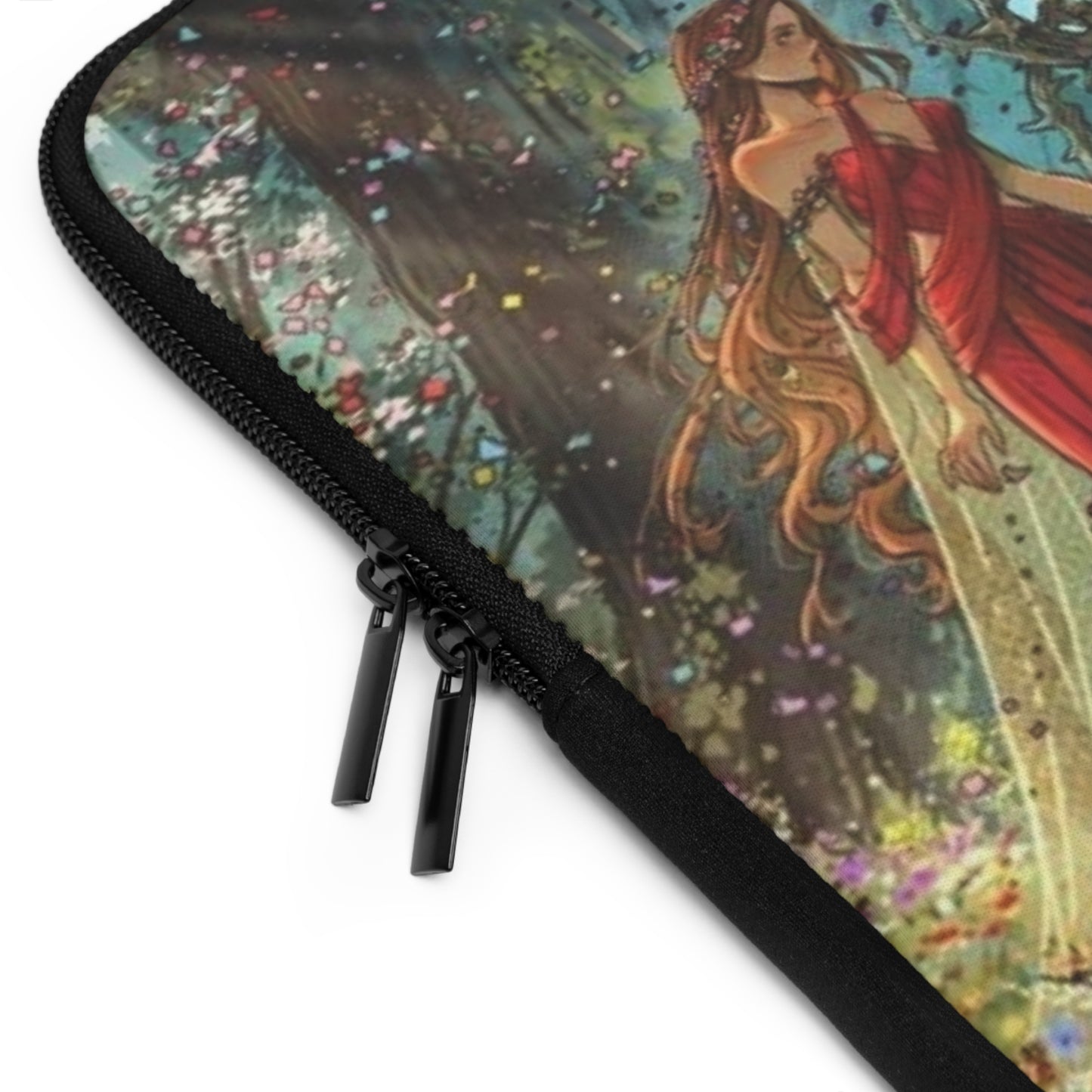 Lightlark Fantasy Laptop Sleeve | Isla & Grim | Enchanted Forest and Castle Design