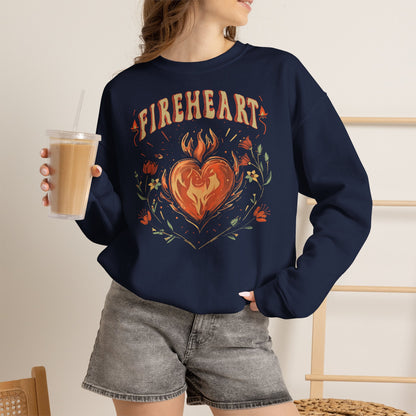 Fireheart Sweatshirt | Throne of Glass Inspired Crewneck | Fantasy Bookish Gift | Romantasy Reader Sweatshirt