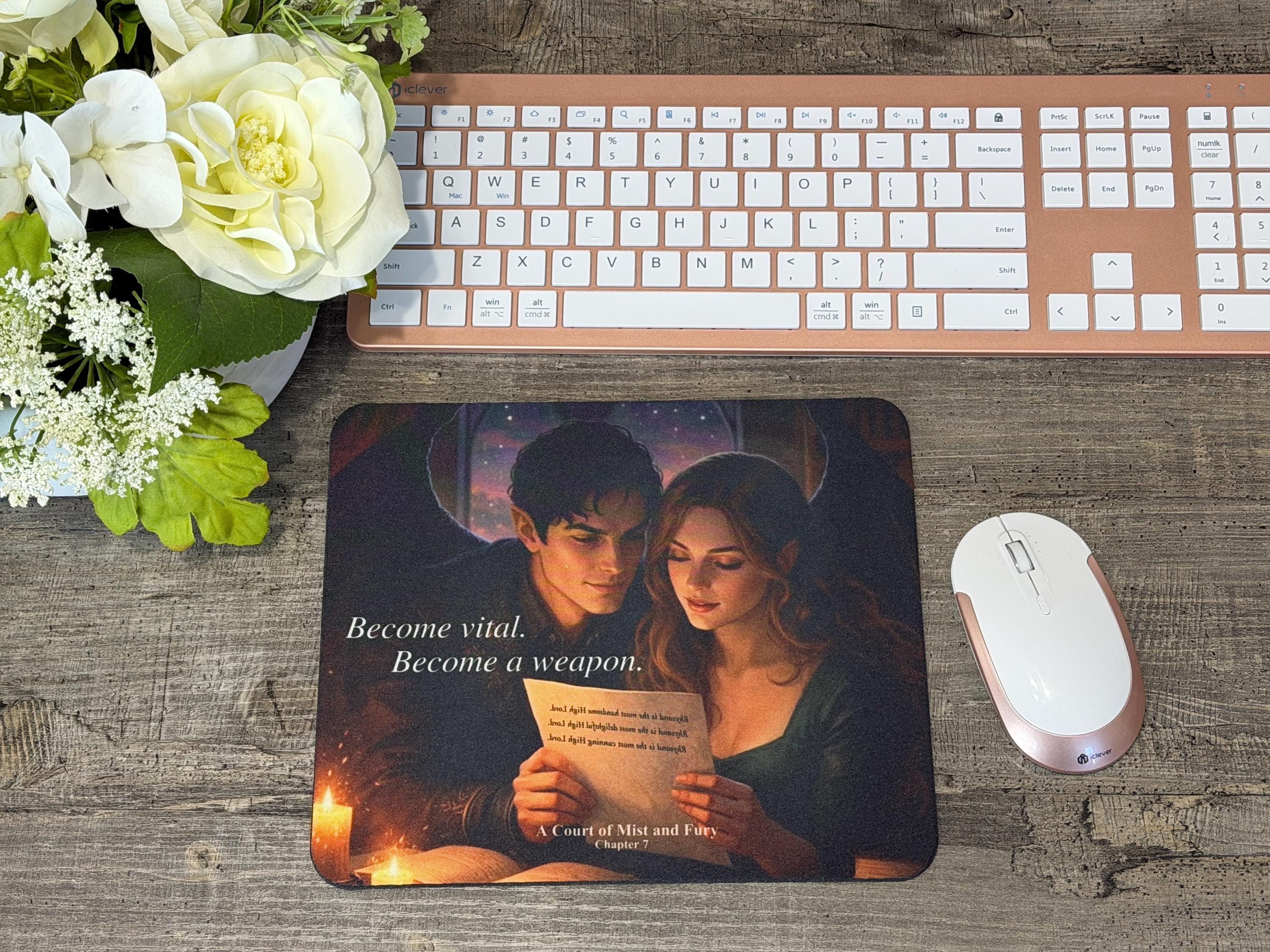 Become Vital Become a Weapon Mouse Pad | ACOTAR Inspired Desk Decor | A Court of Mist and Fury Bookish Gift