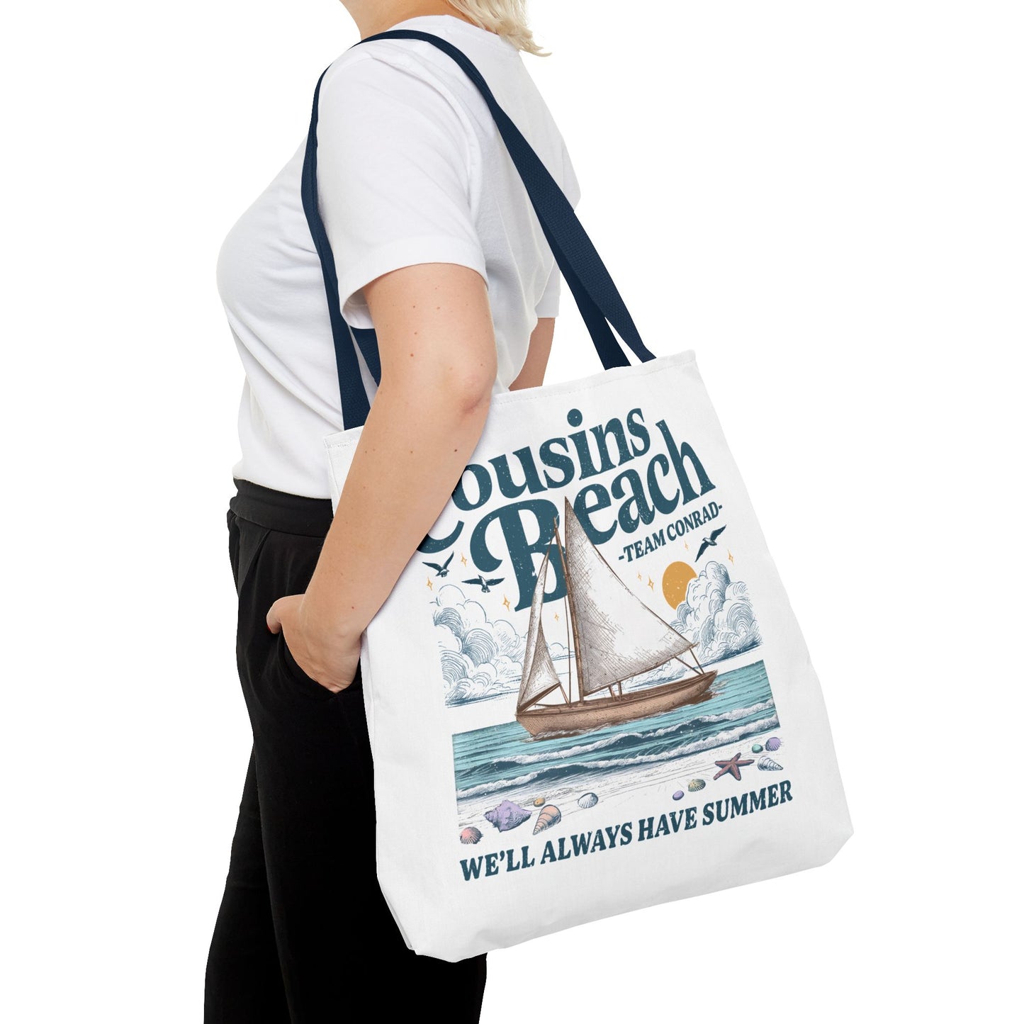 Summer I Turned Pretty | Cousins Beach Tote Bag | Team Conrad | Always Have Summer Sailboat Design
