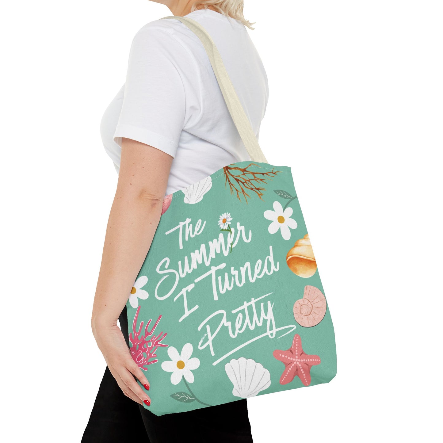 The Summer I Turned Pretty Tote Bag | SITP Tote Bag | Bookish Beach Bag | Cute Daisy & Seashell Tote | Book Lover Gift