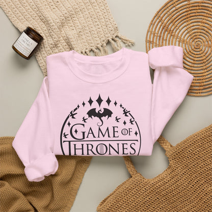 Game of Thrones Inspired Sweatshirt | Westeros Fantasy Crewneck | Dragon & Iron Throne Fan Gift | Unisex Cozy Bookish Sweatshirt