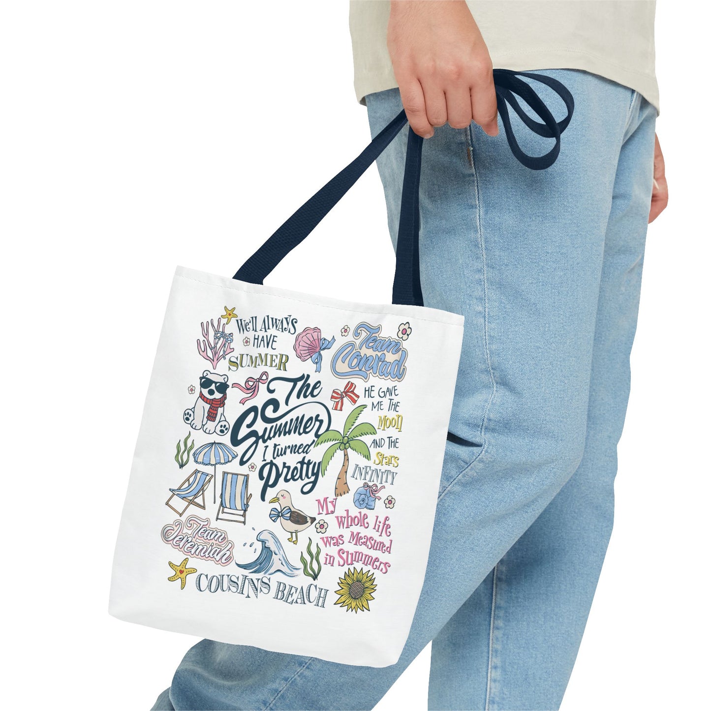 The Summer I Turned Pretty | Cousins Beach Tote Bag | Team Conrad & Jeremiah Bookish Bag