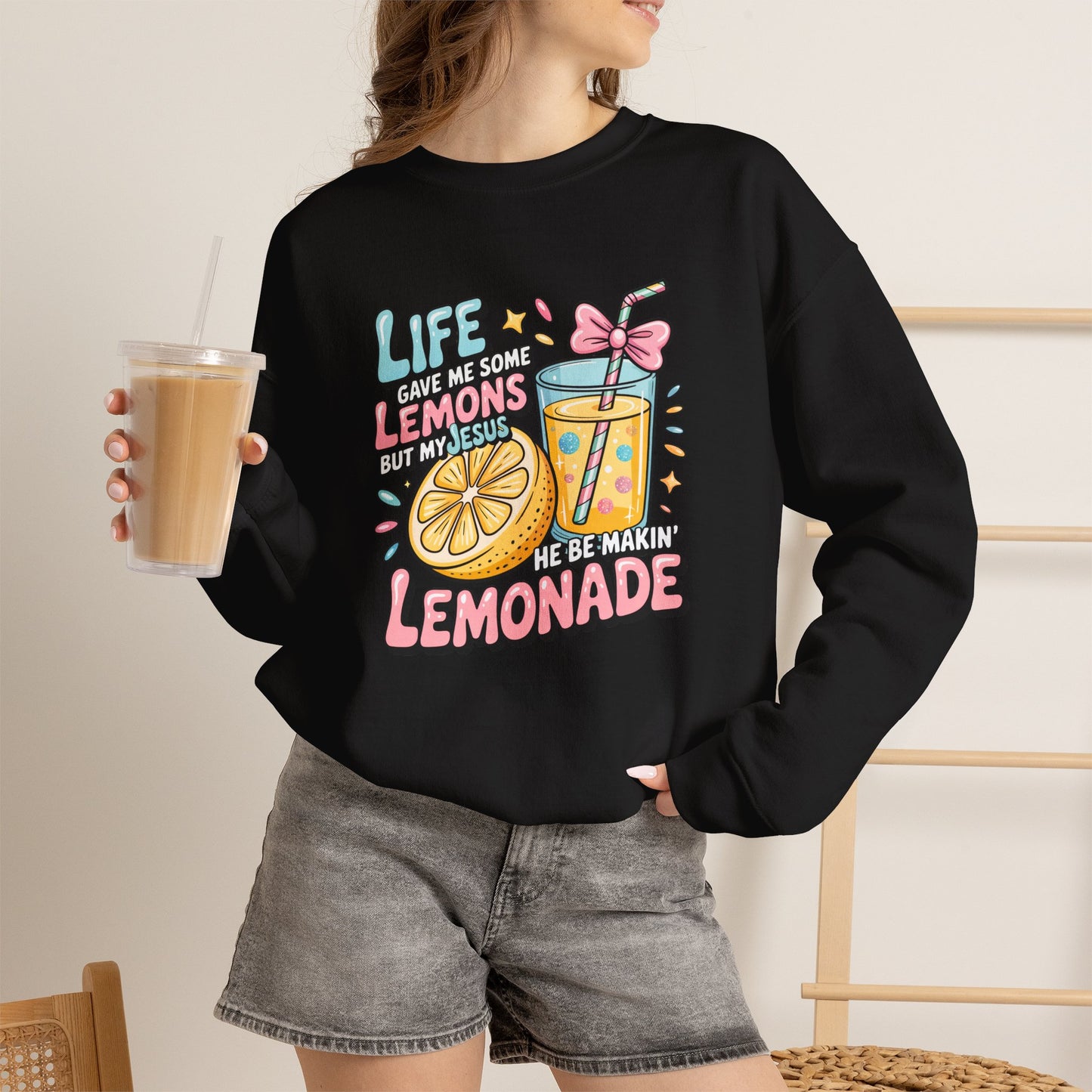 Life Gave Me Lemons But My Jesus He Be Makin' Lemonade Sweatshirt | Christian Sweatshirt | Forrest Frank Inspired Crewneck | Faith Graphic Pullover | Cute Christian Gift