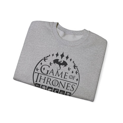 Game of Thrones Inspired Sweatshirt | Westeros Fantasy Crewneck | Dragon & Iron Throne Fan Gift | Unisex Cozy Bookish Sweatshirt