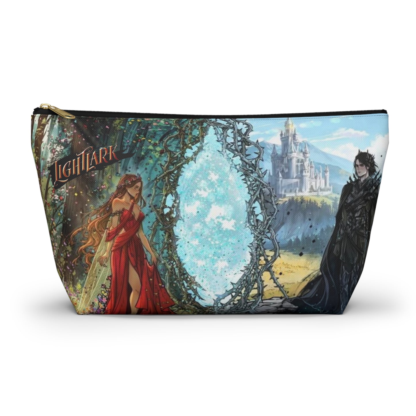 Lightlark Cosmetic Bag | Isla & Grim by the Enchanted Portal | Fantasy Zipper Pouch for Book Lovers