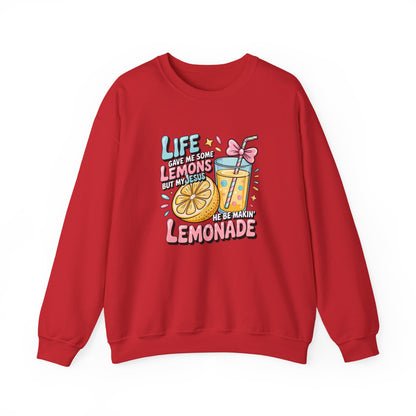 Life Gave Me Lemons But My Jesus He Be Makin' Lemonade Sweatshirt | Christian Sweatshirt | Forrest Frank Inspired Crewneck | Faith Graphic Pullover | Cute Christian Gift