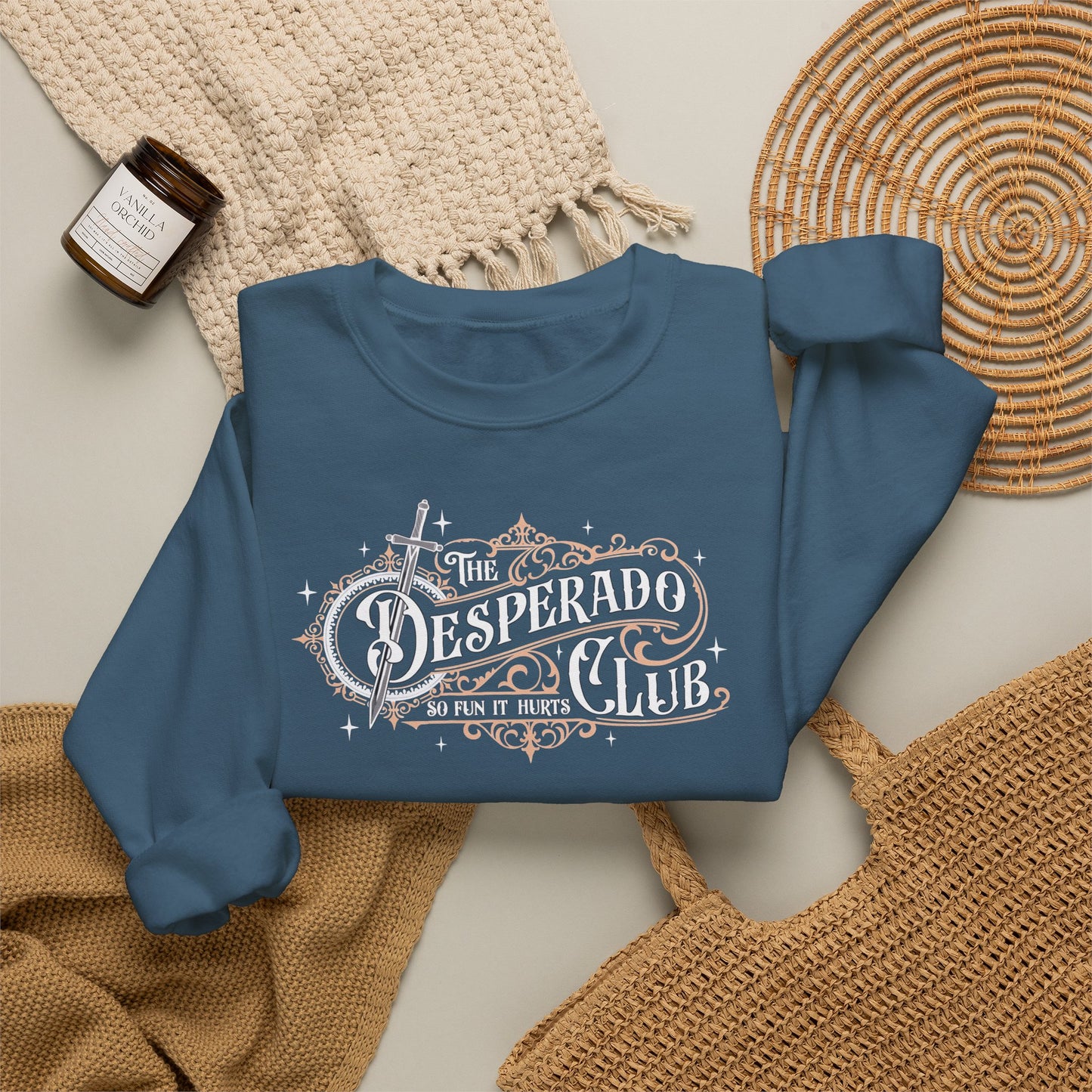 Desperado Club Sweatshirt | Dungeon Crawler Carl Inspired Crewneck | Bookish Fantasy Gamer Gift | Princess Donut Fan Sweatshirt