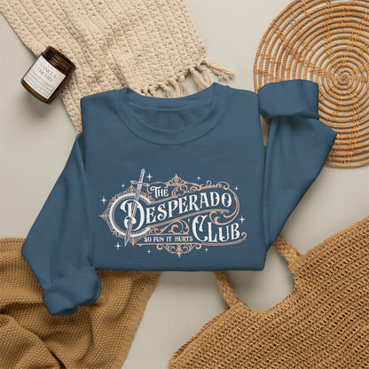 Desperado Club Sweatshirt | Dungeon Crawler Carl Inspired Crewneck | Bookish Fantasy Gamer Gift | Princess Donut Fan Sweatshirt