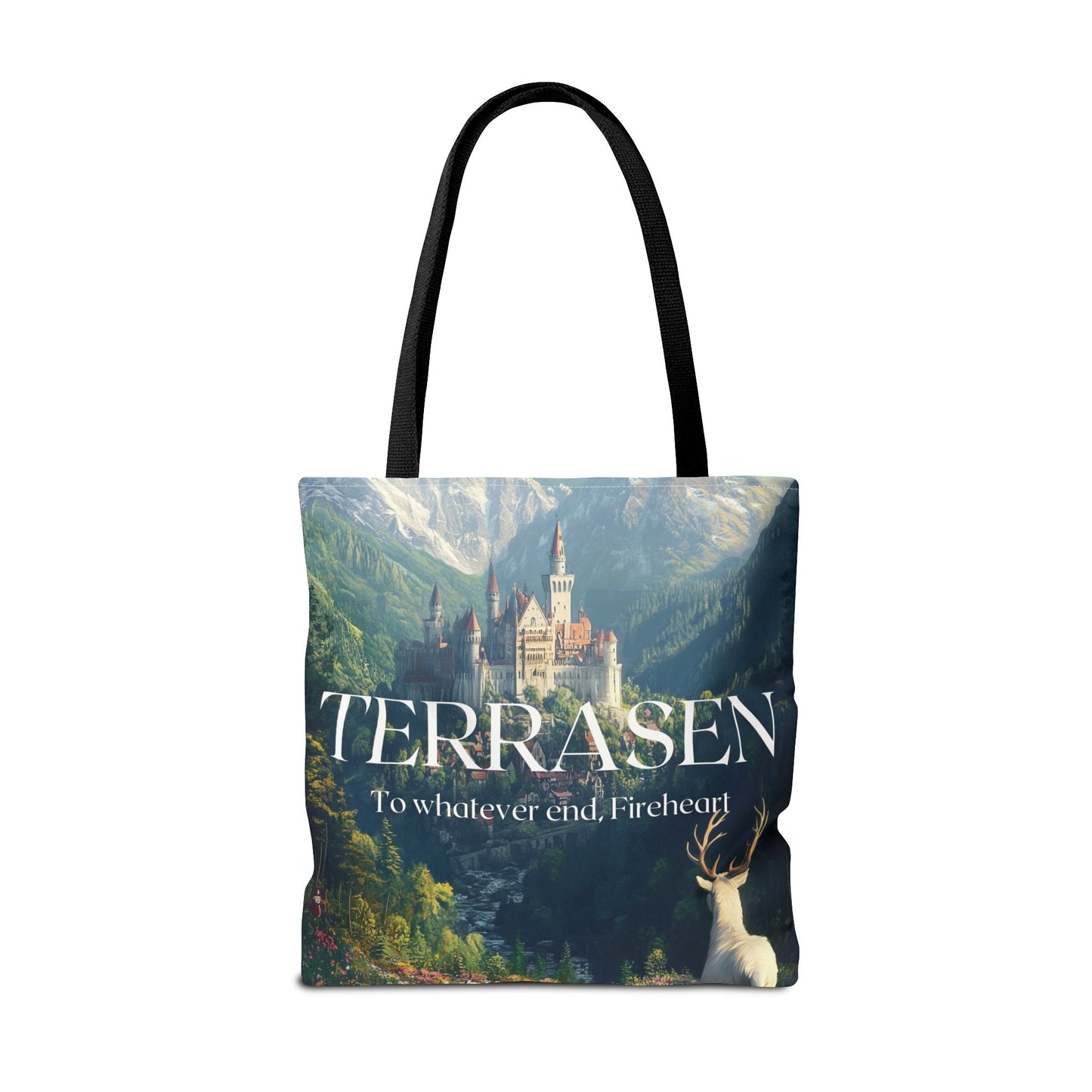 Terrasen Castle Tote Bag | Throne of Glass Bookish Gift | Fireheart Fantasy Linen Bag