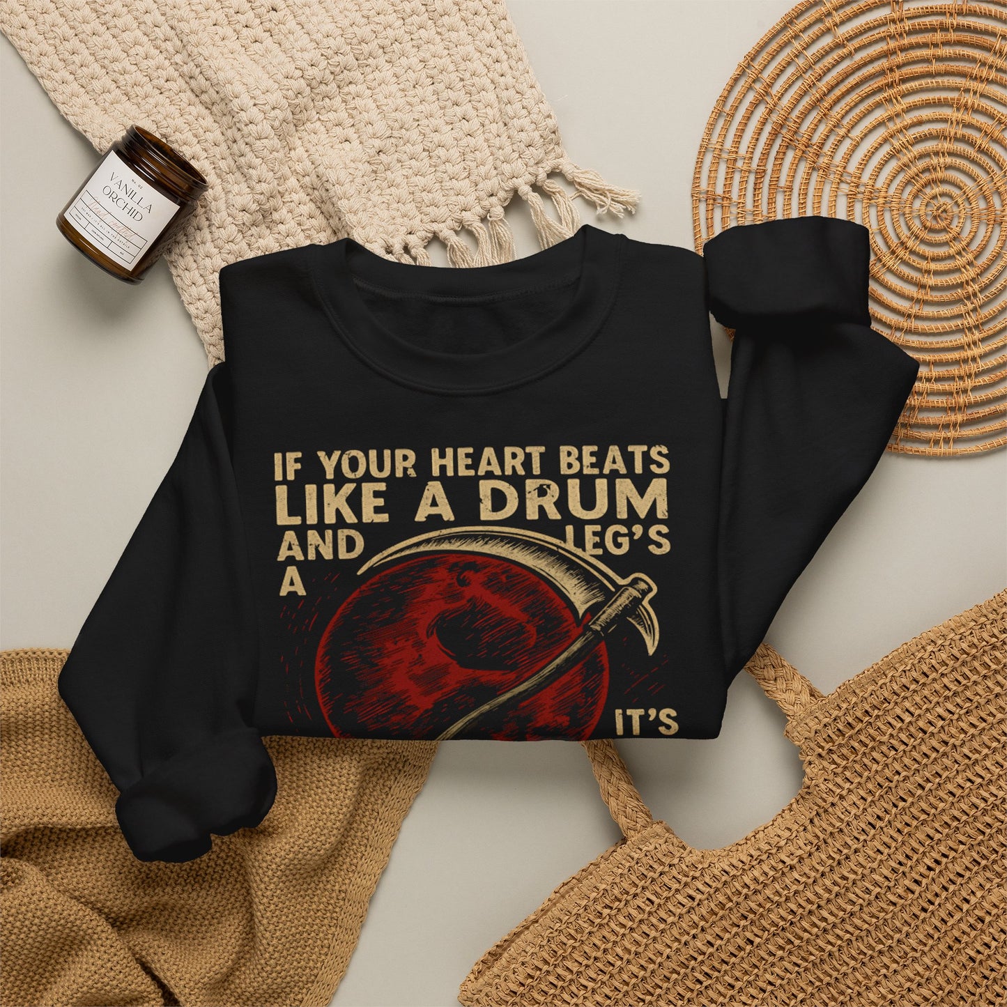 Red Rising "If Your Heart Beats Like a Drum" Sweatshirt | Reaper Quote Crewneck | Sci-Fi Fantasy Book Lover Gift | Howler Inspired Pullover