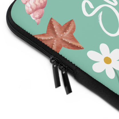 The Summer I Turned Pretty Laptop Sleeve | TSITP Laptop Sleeve | Cousins Beach Aesthetic with Shells & Daisies