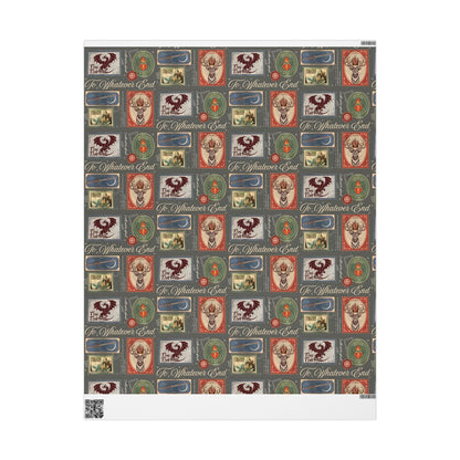Throne of Glass Wrapping Paper | To Whatever End, Firehart | Fantasy Bookish Gift Wrap | Sarah J Maas Inspired
