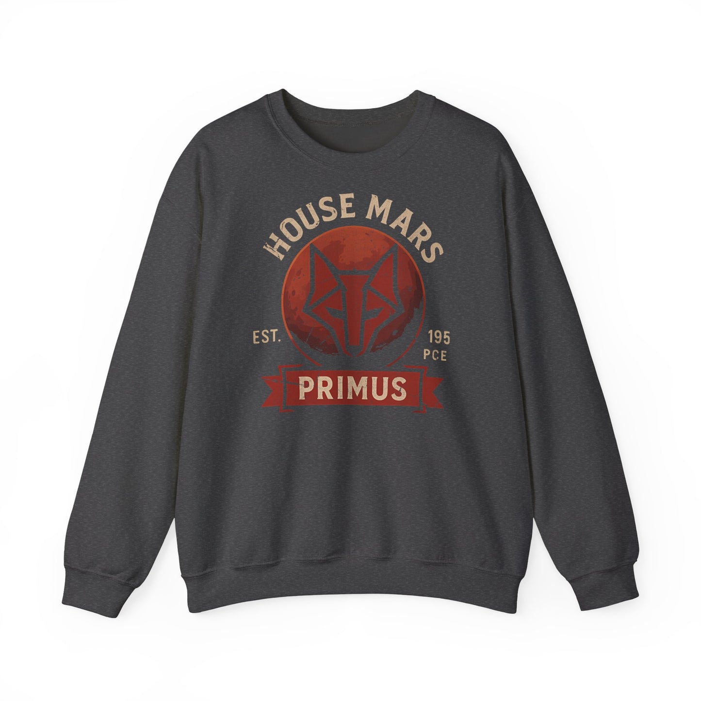 House Mars Primus Sweatshirt | Red Rising Inspired Crewneck | Howler Fan Gift | Sci-Fi Book Lover Sweatshirt | Mars Society Pullover