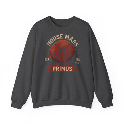 House Mars Primus Sweatshirt | Red Rising Inspired Crewneck | Howler Fan Gift | Sci-Fi Book Lover Sweatshirt | Mars Society Pullover