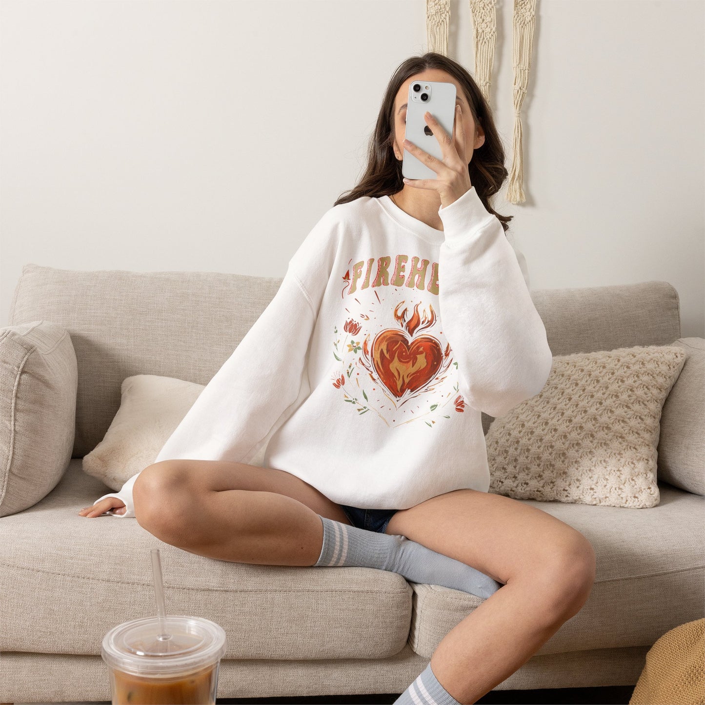 Fireheart Sweatshirt | Throne of Glass Inspired Crewneck | Fantasy Bookish Gift | Romantasy Reader Sweatshirt
