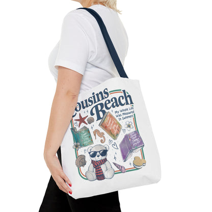 The Summer I Turned Pretty Cousins Beach Tote Bag | Junior Mint Teddy Bear | Bookish Summer Romance Tote