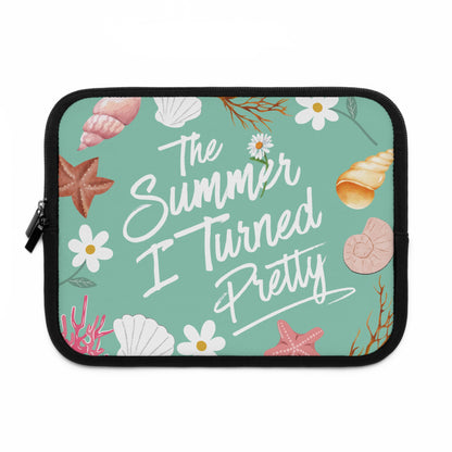 The Summer I Turned Pretty Laptop Sleeve | TSITP Laptop Sleeve | Cousins Beach Aesthetic with Shells & Daisies