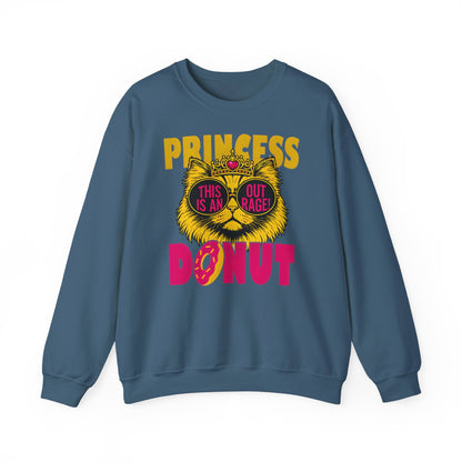 Princess Donut "This Is an Outrage!" Sweatshirt | Dungeon Crawler Carl Inspired Crewneck | Princess Donut Fan Gift | Funny Cat Sweatshirt