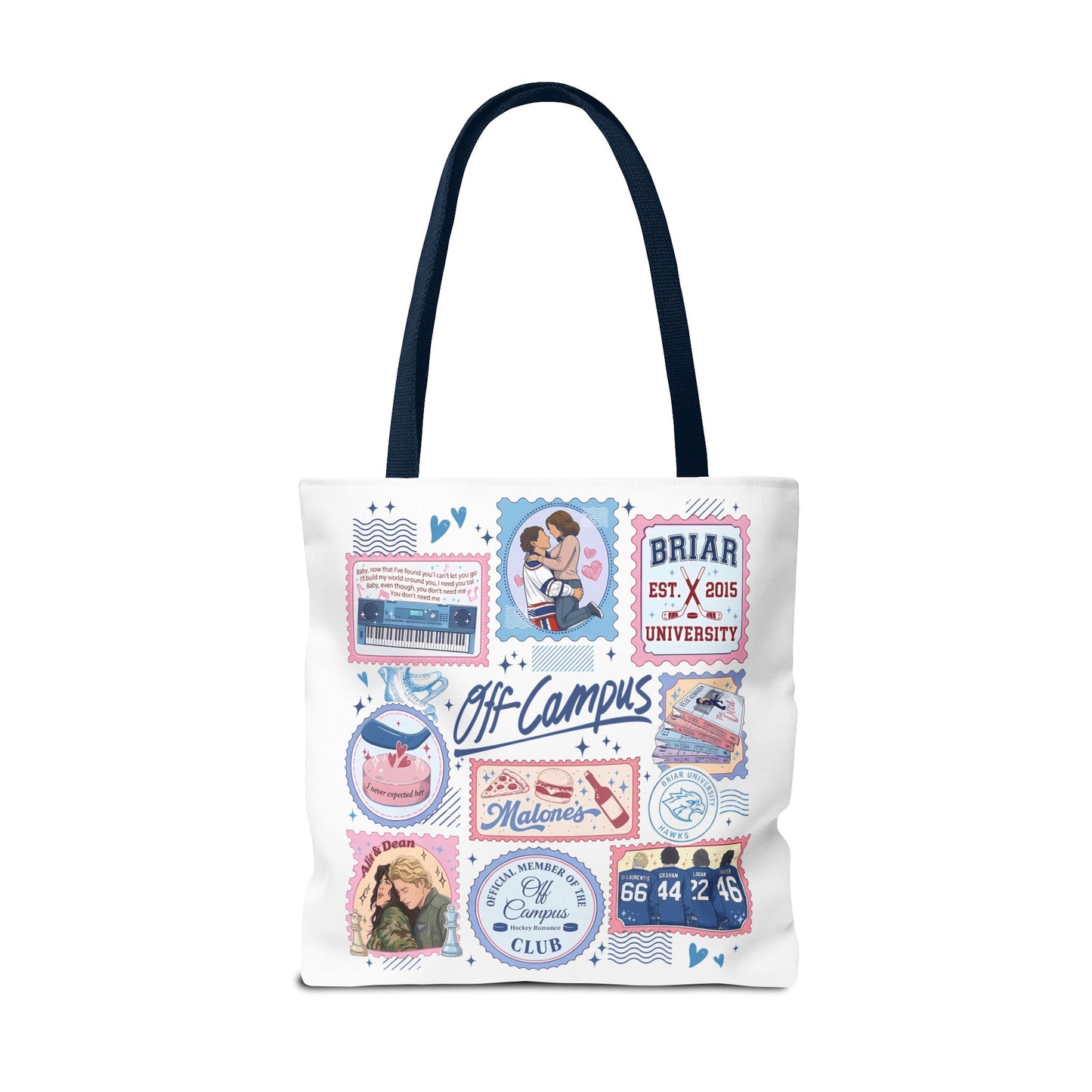 Off Campus Inspired Tote Bag | Hockey Romance Book Lover Tote | Briar U Fan Gift | College Romance Reader Bag | Bookish Market Tote