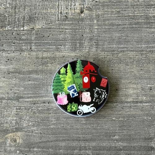 Twilight-Inspired Car Coasters | Bella & Edward Forest Scenes | Bookish Gift for Vampire Romance Fans