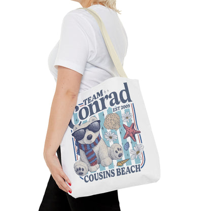 Summer I turned Pretty | Team Conrad Tote Bag | Junior Mint Bear Cousins Beach Tote | Summer Romance Book Bag