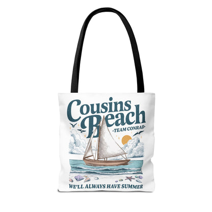 Summer I Turned Pretty | Cousins Beach Tote Bag | Team Conrad | Always Have Summer Sailboat Design