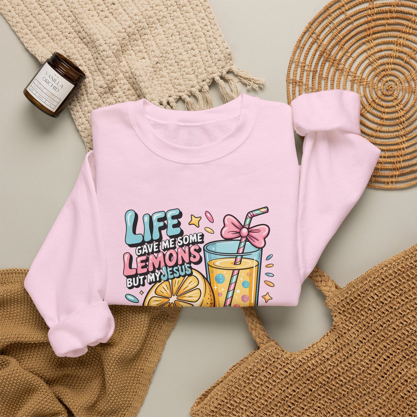 Life Gave Me Lemons But My Jesus He Be Makin' Lemonade Sweatshirt | Christian Sweatshirt | Forrest Frank Inspired Crewneck | Faith Graphic Pullover | Cute Christian Gift
