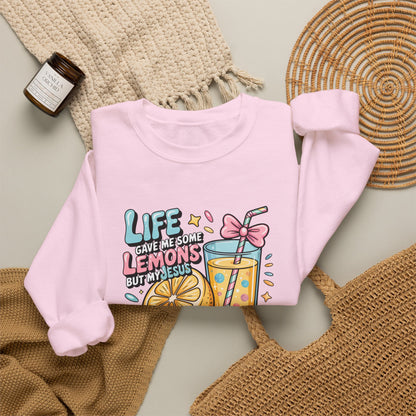 Life Gave Me Lemons But My Jesus He Be Makin' Lemonade Sweatshirt | Christian Sweatshirt | Forrest Frank Inspired Crewneck | Faith Graphic Pullover | Cute Christian Gift